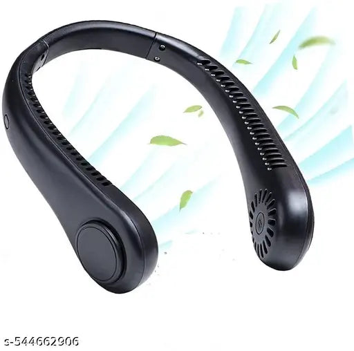 Portable Neck Fan, Hands-Free Bladeless, 3 Speeds, 2000 mAh Battery Operated Wearable Personal Fan