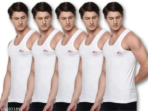 Renox Men's Vest 100% Cotton Pack of 5